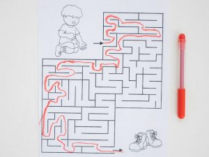 Labyrinth auf Papier