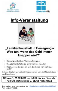 Schuldnerberatung Veranstaltung Familienhaushalt