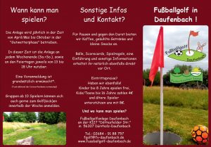 Flyer Fußballgolf Daufenbach