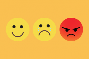 Emojis vor gelbem Hintergrund